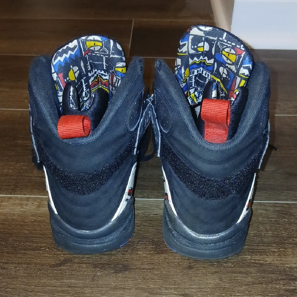 Nike Air Jordan VIII Retro 8 Playoffs 2013 Black And Red  Size 5Y - Picture 4 of 9